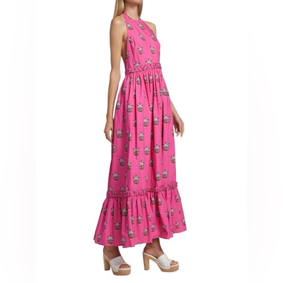 RHODE Pink Ruffled Tiered Sundress - Picture 3 of 11